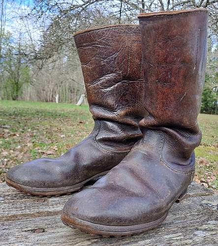 WW2 german soldiers jackboots (Marschstiefel). Producers stamp ID?