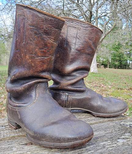 WW2 german soldiers jackboots (Marschstiefel). Producers stamp ID?