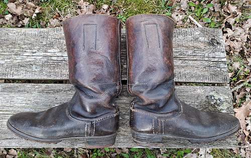 WW2 german soldiers jackboots (Marschstiefel). Producers stamp ID?