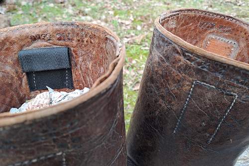 WW2 german soldiers jackboots (Marschstiefel). Producers stamp ID?