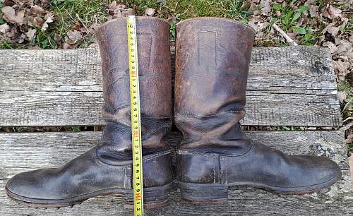 WW2 german soldiers jackboots (Marschstiefel). Producers stamp ID?