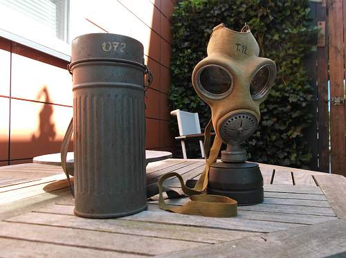 My Early Gas Mask Canister With Beutewaffen Mask