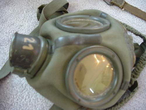 Named gasmask with can