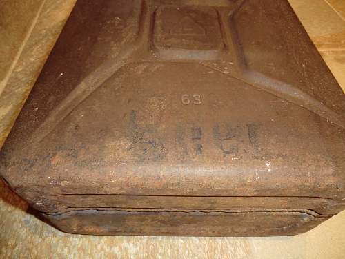 German 20l Jerry can found in a Jersey attic October 2011