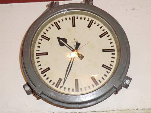 German bunker clock from Jersey, Channel Islands.
