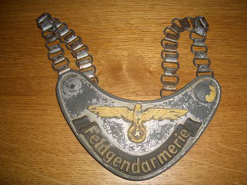 Original Feldgendarmerie gorget from Jersey, Channel Islands