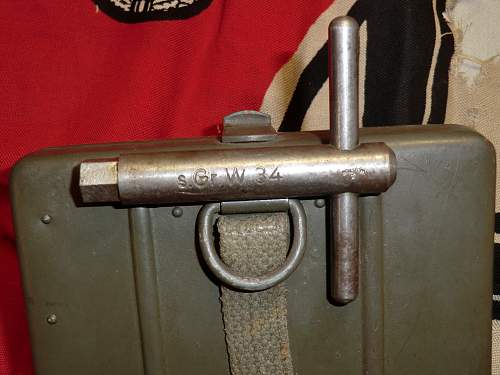 8cm mortar belt worn spares kit from Jersey, Channel Islands.