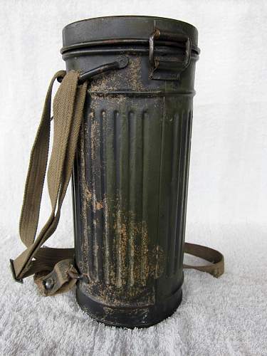 New Gas mask/Canister with name and Feldpost Number