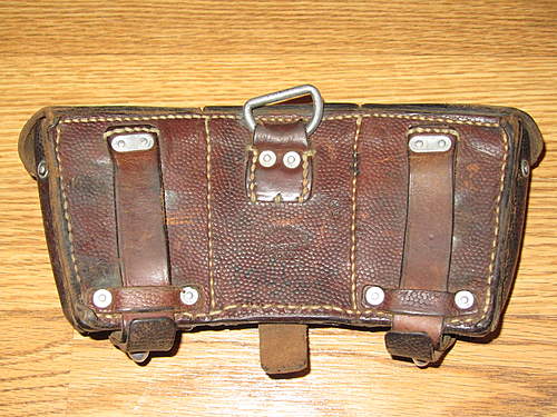 Kriegsmarine (?) K98k Ammo Pouch. Named?