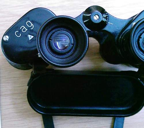 Binoculars with bakelite case
