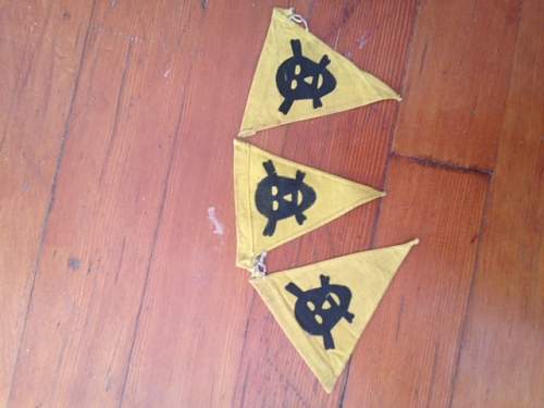 German land mine markers/motorcycle flags