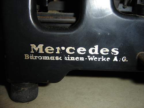 SS Mercedes typewriter