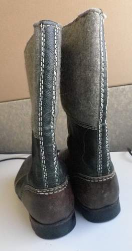 German Felt Boots - resoled WWII or East German ?