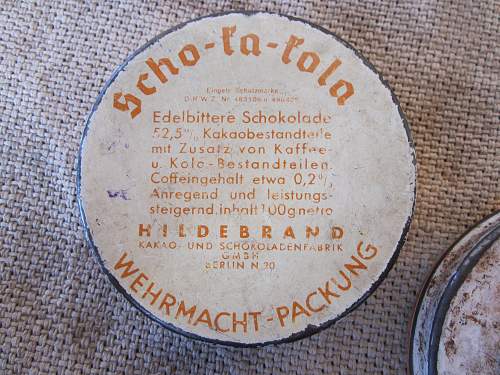 Two Scho-Ka-Kola Tins, 1941