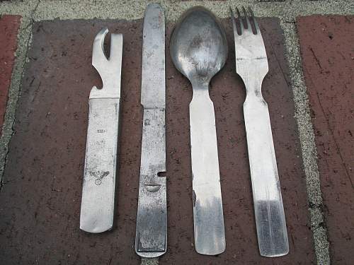 Four piece utensils mess set