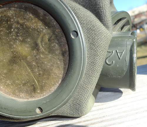 German Early Gas Mask and Canister