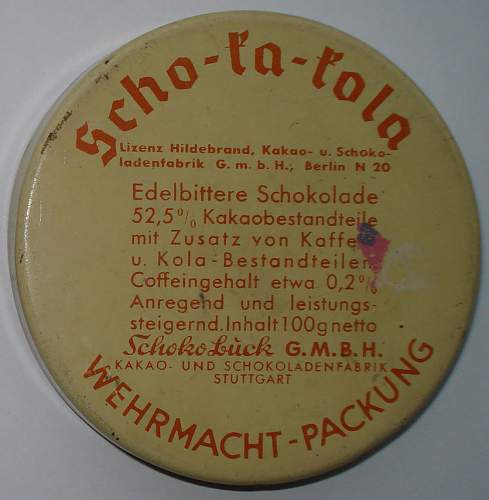 Scho Ka Kola tin