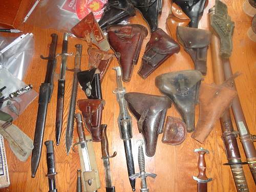 German Holsters Bayonets and a few other items I may buy