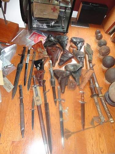 German Holsters Bayonets and a few other items I may buy