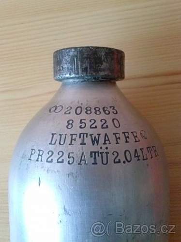 German Luftwaffe oxygen bottle