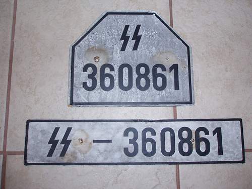 looking for SS and Wehrmacht license plates