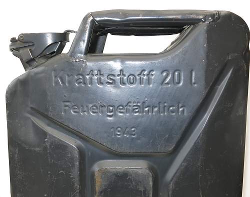 1943 dated 20 Litre German fuel can (&quot;Jerry Can&quot;) by MIAG.