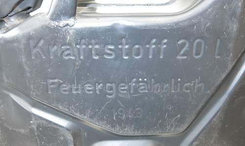 1943 dated 20 Litre German fuel can (&quot;Jerry Can&quot;) by MIAG.