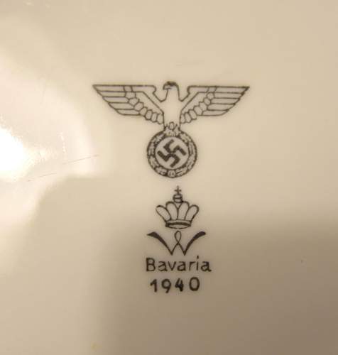 Mess Hall Plate and Bowl - Deutsche Arbeitsfront &amp; Heer(?)