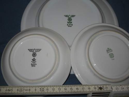 Mess Hall Plate and Bowl - Deutsche Arbeitsfront &amp; Heer(?)