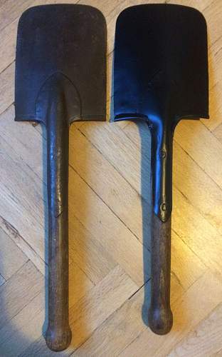 two german shovels