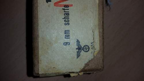 9 mm German amunition in original box