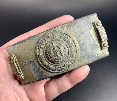 Bavarian telegraph troops belt buckle