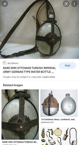 German Canteen with unusual  leather cover??? Ottoman??  Help
