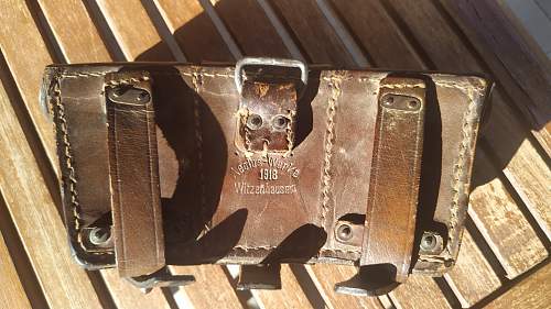 Need Help!!! German ammo pouch calvalry? Many marks to identify!!!