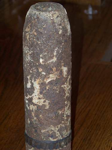 WW1 German shell found in Meuse Argonne river.