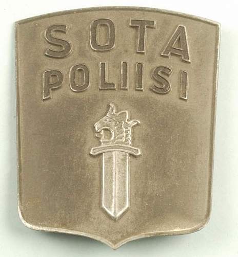 Finnish Sota Poliisi badge