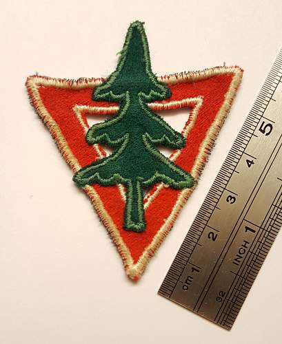 Tree Medics sleeve badge? 1945...