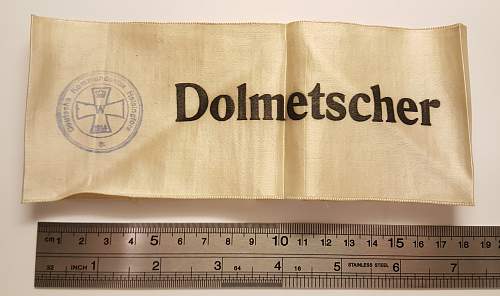 Dolmetscher Armband &quot;WW1/civilian war&quot;