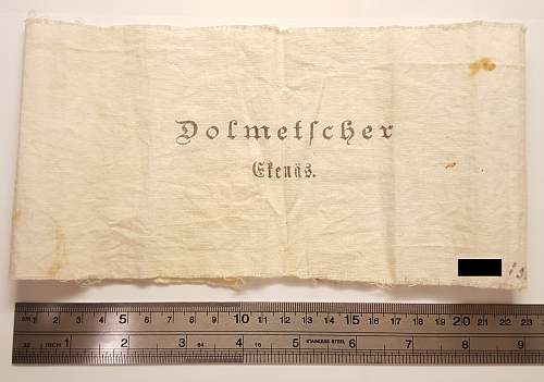 Dolmetscher Armband &quot;WW1/civilian war&quot;