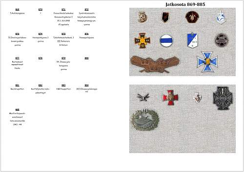 Winter- and Continuation War 885 Brothers-In-Arms Badges pic collection.