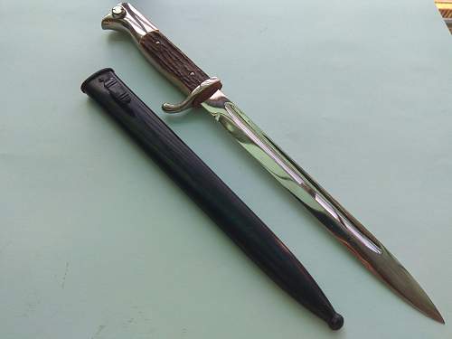 Dress bayonet with stag grips