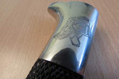 Fire bayonet with a motif pattern