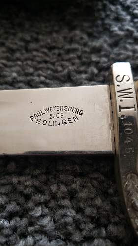 Verification of paul weyersberg police bayonet