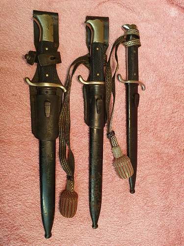 A trio of Fire bayonets.