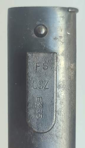 Bayonet Vz.33 of the Gedamerie and Police in the Reich Protectorate of Bohemia and Moravia