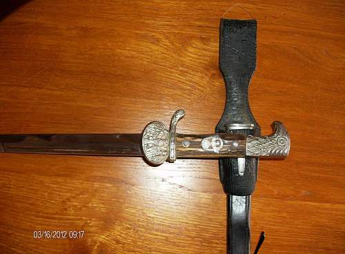 German police clamshell dress bayonet