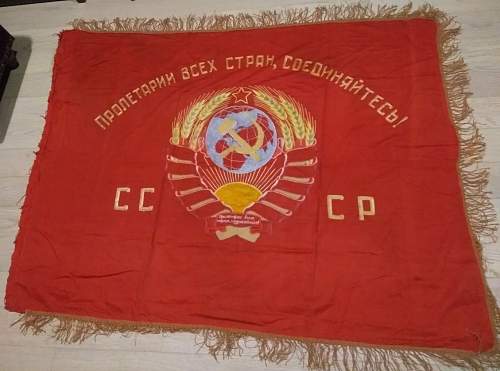 Wartime banner in time for May Day
