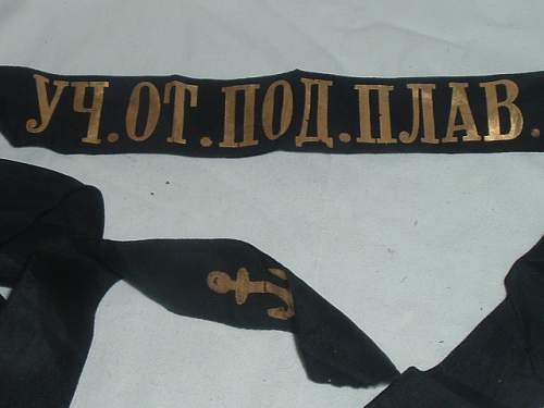 Imperial &amp; Soviet Navy Cap Tallies