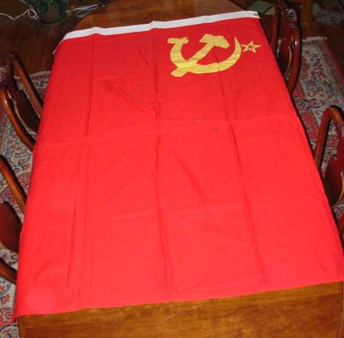 A Soviet flag with a difference.