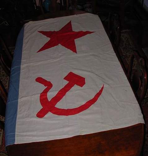 A Soviet flag with a difference.